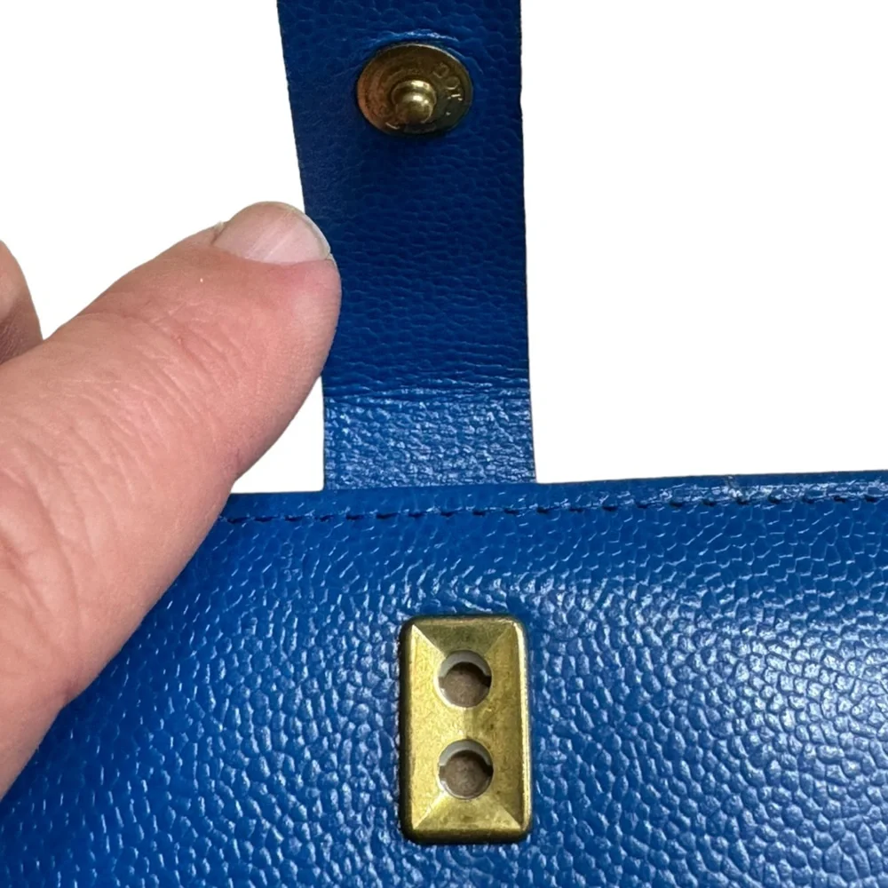 Vintage MELE Blue Women’s Cantata Cowhide Wallet MINTY RARE